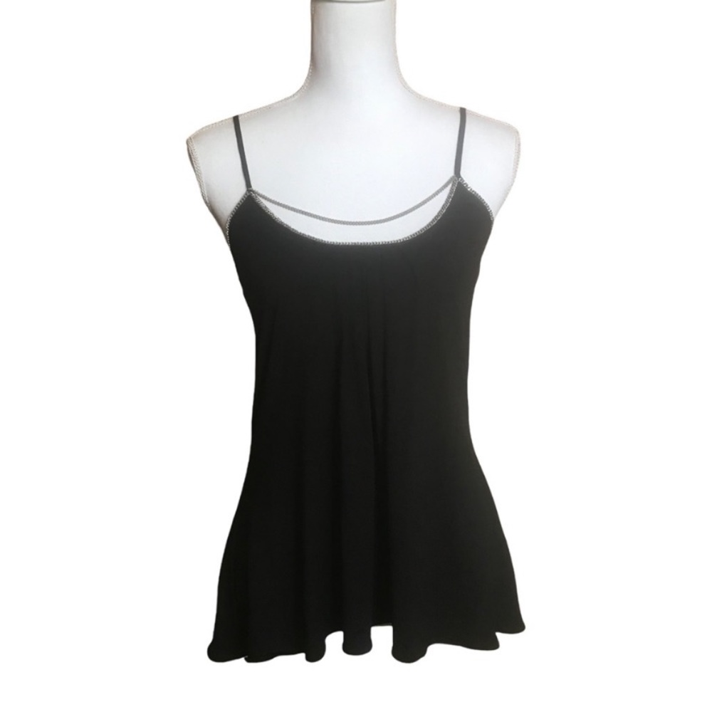 White House Black Market Double Chain Neckline White Camisole